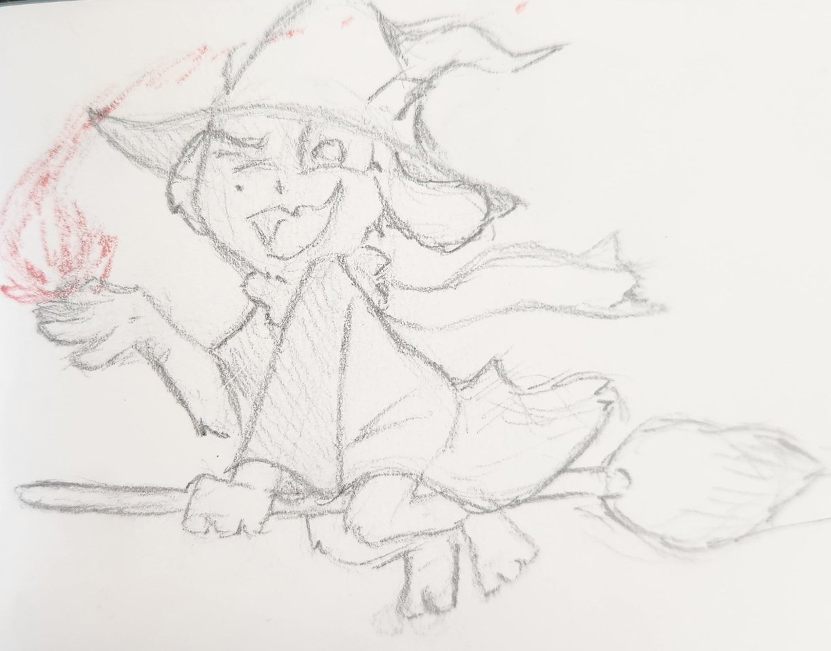 marchbach26's tweet photo. Time to board,  last one I got. Early halloween witch Ralsei. I want to make this better after I return.
If I draw anything during the flight I will post later.
I won't be very active for the next couple of weeks. Cheers y'all https://t.co/R3TTG2OyX9
