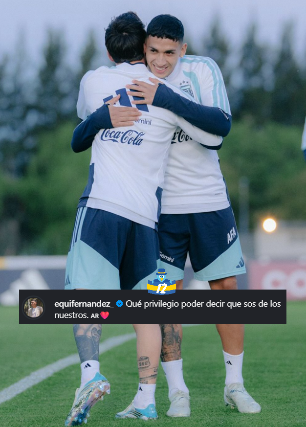 la12tuittera's tweet photo. "Qué privilegio poder decir que sos de los nuestros. 🇦🇷❤️"

✍️El MENSAJE de EQUI FERNÄNDEZ a LIONEL MESSI. https://t.co/X5MHyDVD7X