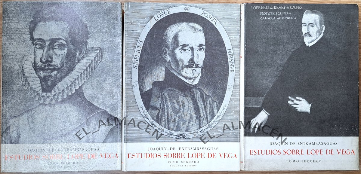 TC_EL_ALMACEN's tweet photo. ESTUDIOS SOBRE LOPE DE VEGA. 3 VOLS. COMPLETA (J. DE ENTRAMBASAGUAS) 1958 -1967. SIN USAR https://t.co/9NJDbFXdPr a través de @todocoleccion #LopeDeVega #SigloDeOro #Literatura  #Poesía #Teatro https://t.co/X0uPZAuAMJ