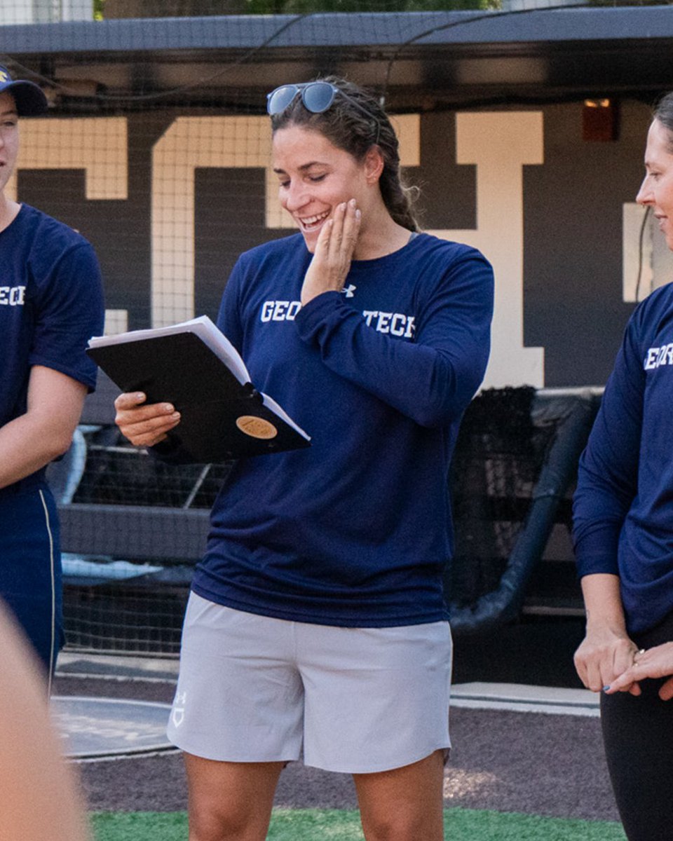 GaTechSoftball's tweet photo. The ones who challenge us to be better, believe in us every step of the way and help build something bigger than ourselves 💛

Happy National Coaches Day! 

#StingEm 🐝 https://t.co/rqg1qYJCS7