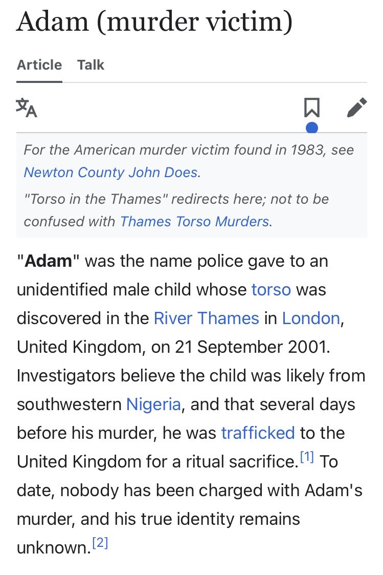nixmao's tweet photo. a child’s torso was found in the thames and named ‘adam’ by police https://t.co/npTeFZsjFC