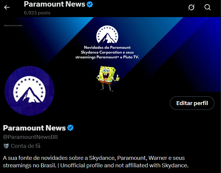 ParamountWarner's tweet photo. Para comemorar a finalização da fusão e os 10 mil seguidores (!!!) o Paramount News está de cara nova e NOME novo!

Bem-vindos ao Paramount Warner News. Espero o apoio de todos nessa nova fase do portal que estou muito animado pra seguir. 💜

Antes / Depois