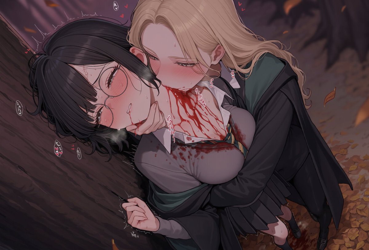 dopamine1456's tweet photo. なんか似てるなと思ったら・��・・衣装変えたら
流行りのマルフォイ女体化ｘハリーポッター女体化
になってしまった・・・・ https://t.co/aIMVlDfEHm