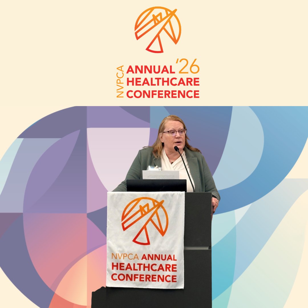 NVPCA's tweet photo. This morning, NVPCA’s Annual Health Care Conference kicked off on high note with NVPCA CEO, Nancy Bowen, the uplifting emcee, Tiffany Young, and Sarah Fox of @SilverSummitHP  – which is also the Lead Sponsor 💜 https://t.co/krLgPoqLbC