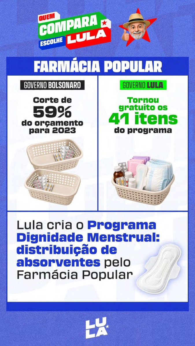 cabelloacervo's tweet photo. QUEM COMPARA VOTA LULA! ⭐️

Compare as informações, confira as fontes e tire suas próprias conclusões antes de votar.

#FandomsComLula #Eleições2026 #EleNão https://t.co/TjNGr9JEwu