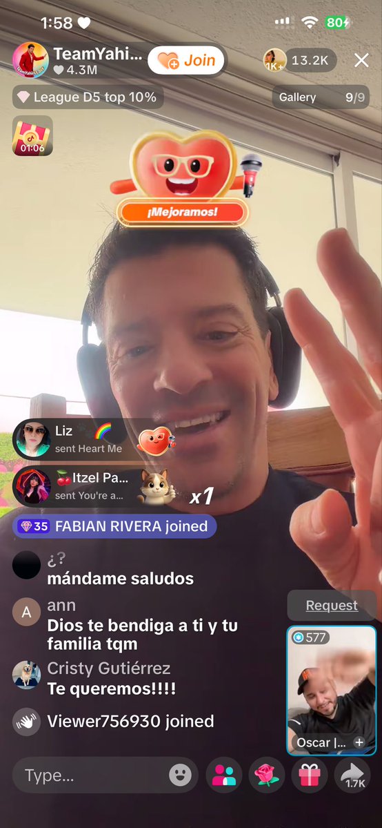 peli_negra89's tweet photo. Estuve en el live de Yahir con el vato de la H, y que bárbaro la neta es una chingoneria, el agradeciéndole a todos los que lo apoyaron, y contento por todo lo que viene, me alegra saber que seguirá activo por las redes, así sabemos de él los que lo seguimos. https://t.co/BWFI6zi6ty