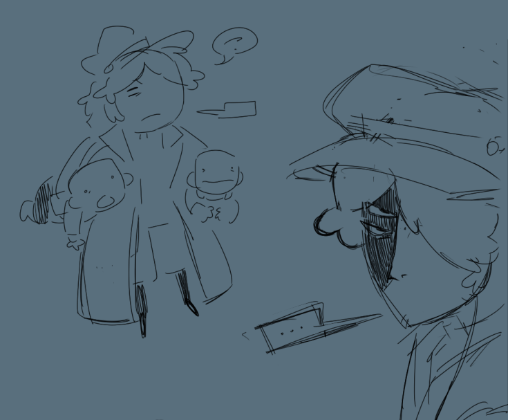 BubbleWasp's tweet photo. Originally the first one was supposed to say "I'm still full of love" but then I remembered The Fisherman actually hates everyone and all they do is aura farm. #offthegame #originalcharacter #OFFtherpg https://t.co/aE01NovwEB