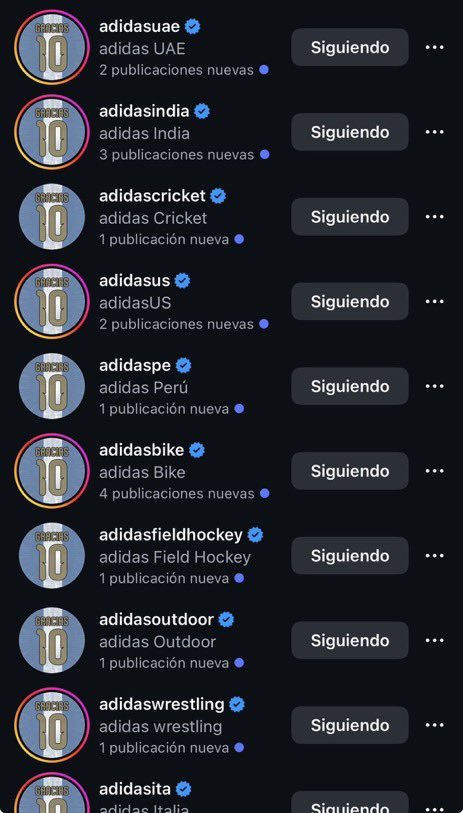 ActuFoot_'s tweet photo. adidas a changé la PP de tous ses comptes sur Instagram pour RENDRE HOMMAGE À LIONEL MESSI 🇦🇷. 🤩📲 https://t.co/ILWNg4psnG