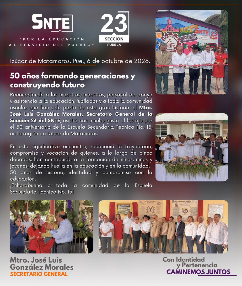 SNTE_Seccion_23's tweet photo. #SNTE23
#ConIdentidadYPertenencia
#CaminemosJuntos
#UnoSomosTodosyTodosSomosUno https://t.co/GyNqukd71K