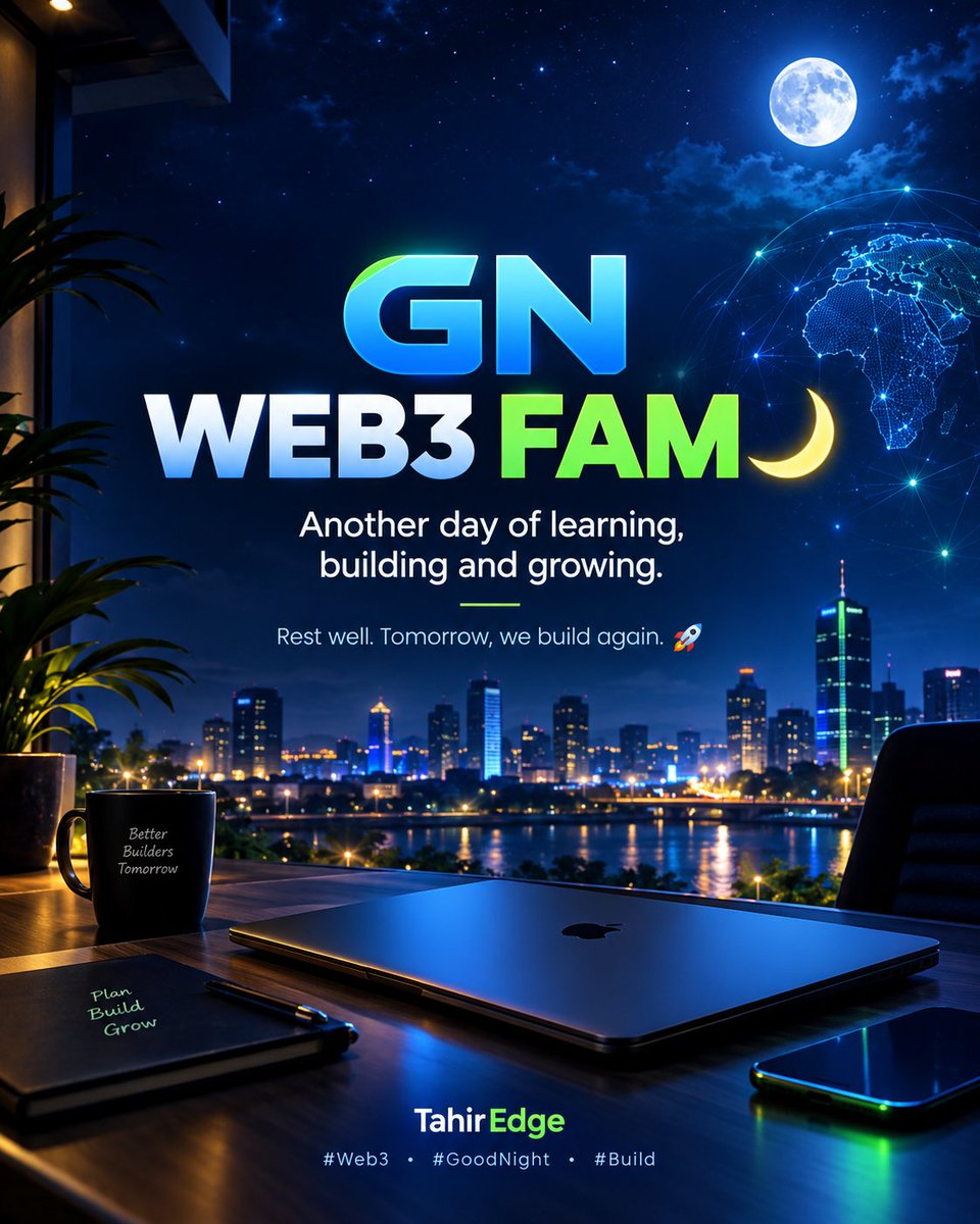 TahirEdge's tweet photo. GN Web3 fam 🌙💙

Another day of learning, building and growing.

Rest well. Tomorrow, we build again. 🚀

Good night, everyone. 🤝

#Web3 #GoodNight #Build https://t.co/VAYy0AeP4t