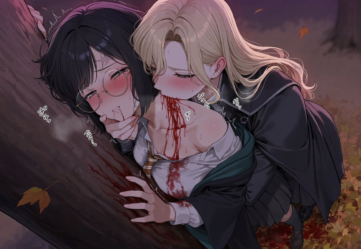 dopamine1456's tweet photo. なんか似てるなと思ったら・��・・衣装変えたら
流行りのマルフォイ女体化ｘハリーポッター女体化
になってしまった・・・・ https://t.co/aIMVlDfEHm