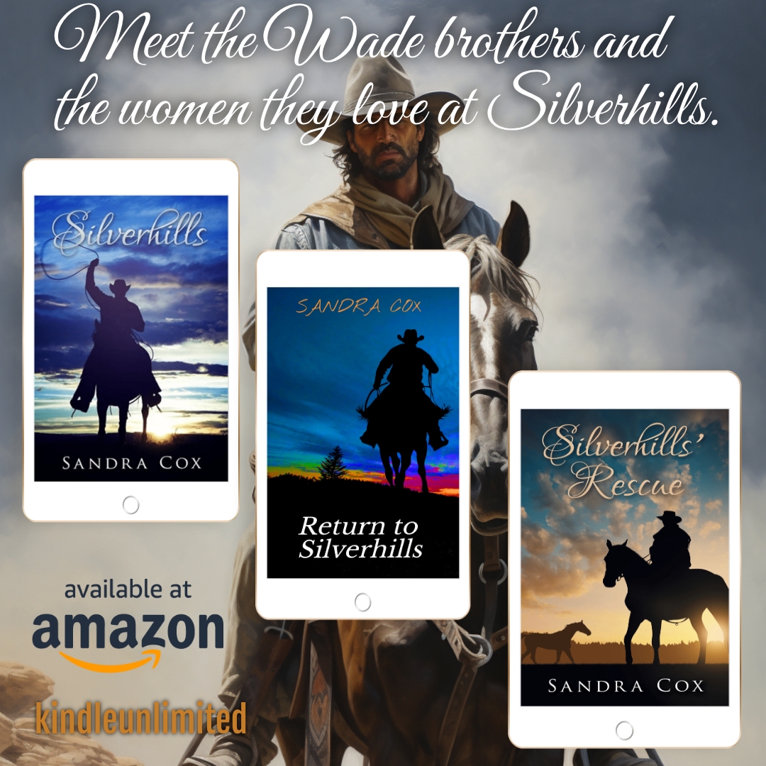 Sandra_Cox's tweet photo. SILVERHILLS SAGA

MEET THE WADE BROTHERS AND THE WOMEN THEY LOVE.
#KUFree #Western #ruggedcowboys #actionpackedcleanromance #westernadventure #WesternwithRomanticElements #cowboyaction
https://t.co/vhQZpDaRbi https://t.co/gb2HqhAxbR