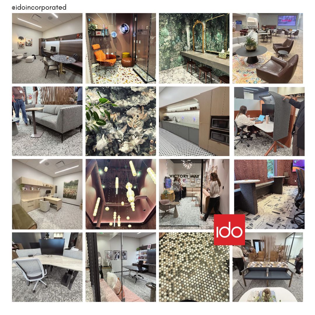 IDOincorporated's tweet photo. A few members of the IDO team recently had the opportunity to tour Business Furniture + Co’s new headquarters, exploring a range of collaborative zones, meeting spaces, conference rooms, training rooms, and open office settings. We left inspired and happy!✨ #IDODesign https://t.co/3Ku7oPPPHT