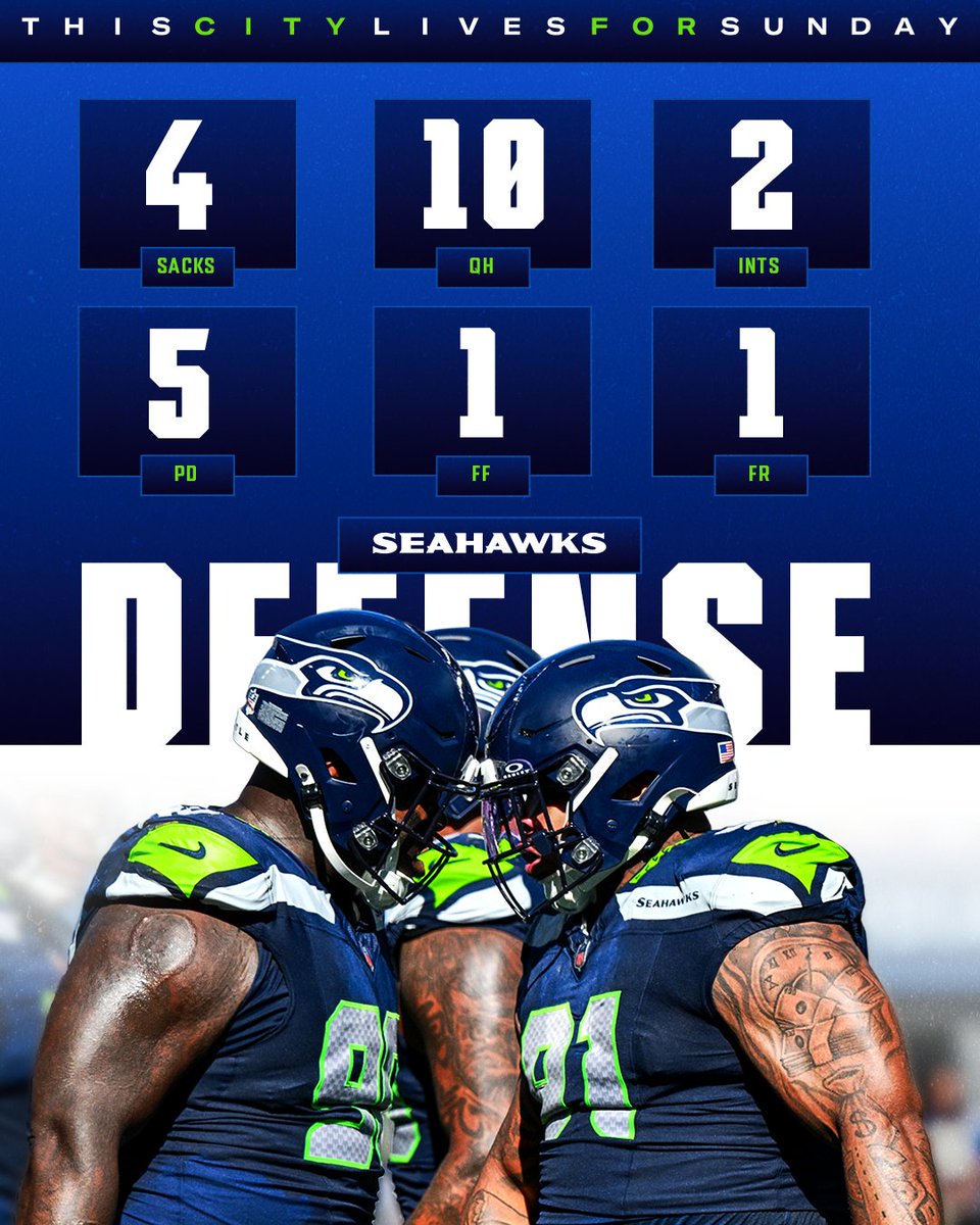 Seahawks's tweet photo. Defense came to play. https://t.co/FA9MFGJzRl