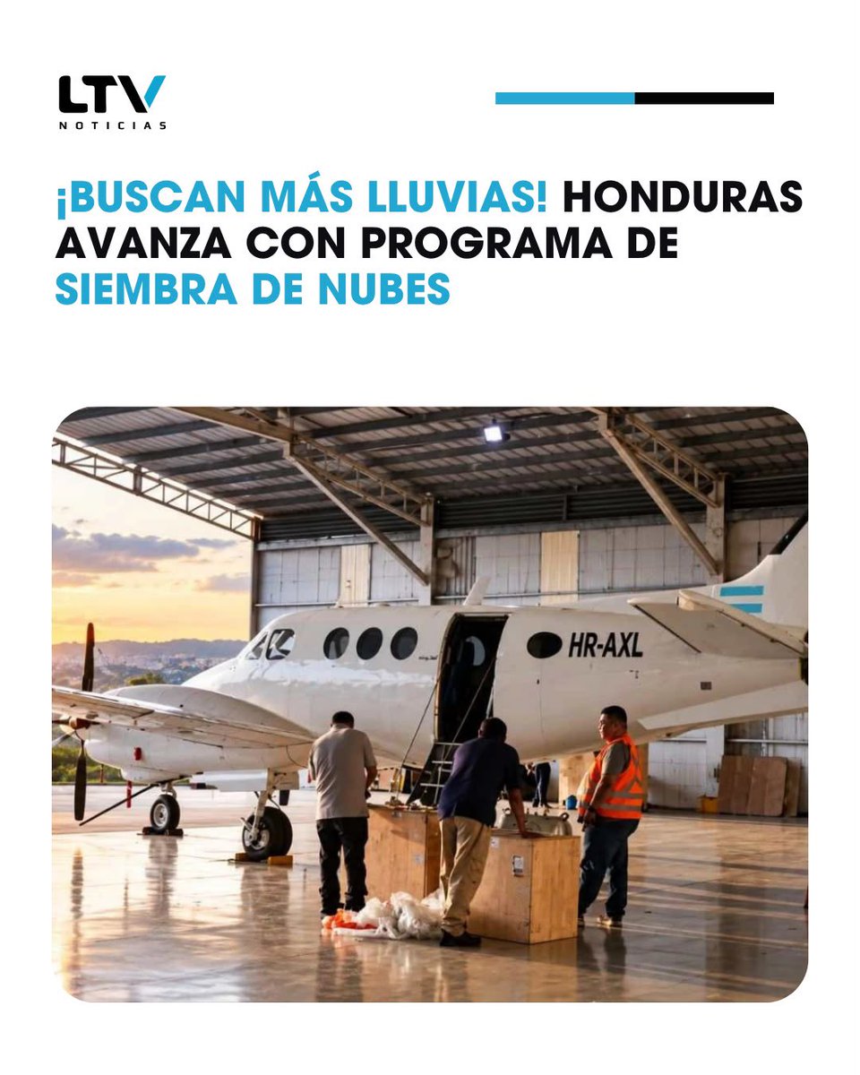 ltvnoticiashn's tweet photo. 🌧️✈️ ¡Honduras apuesta por la siembra de nubes! La SAG reporta 10 vuelos de estimulación y 1,000 litros de yoduro de plata aplicados en el Corredor Seco.
La meta es completar 20 operaciones en zonas priorizadas para favorecer las lluvias.
#ltvnoticias #siembradenubes #SAG https://t.co/qrEZMeIUPy