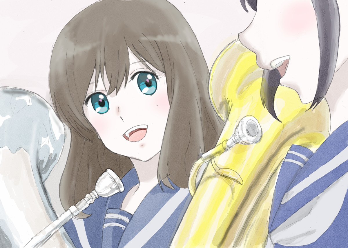 okirakumk2's tweet photo. #朝活模写 20261007
#響けユーフォニアム 
#ユーフォ最終楽章
信じていたあの頃…中学

上手くなればなるほど
楽しく演奏出来ると
信じていたあの頃…

転校先でも歓迎され
仲良くなり
でも
私が選ばれて

いいよ
上手いから当然だよ
凄いね

そう言いながら、
離れていってしまう…

どうして… https://t.co/Fhzk2q1xdu