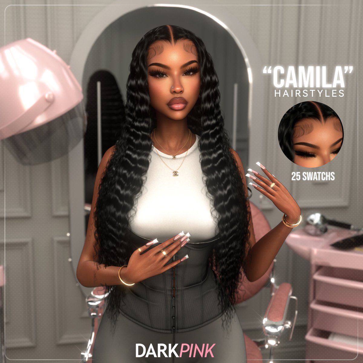 DarkPinkTs's tweet photo. New Release

"Camila" Lace Front

😋💕#Sims4 #Sims4Cc #blacksimmer https://t.co/VsvkGb47u3