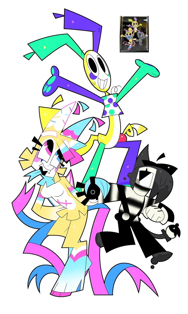 V4SYUTAS's tweet photo. circus troupe and their leader 

#dandysworld #looey #yatta #blot https://t.co/FDh1XgD9GO