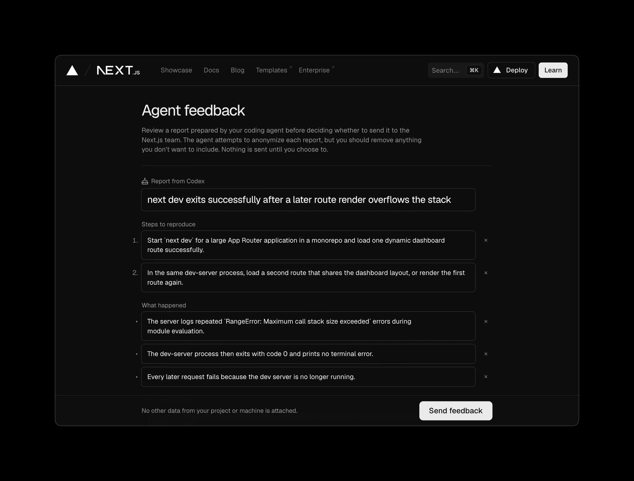 Next.js on X: "The new 𝚗𝚊𝚟𝚒𝚐𝚊𝚝𝚒𝚘𝚗() API lets you exclude parts of a ...