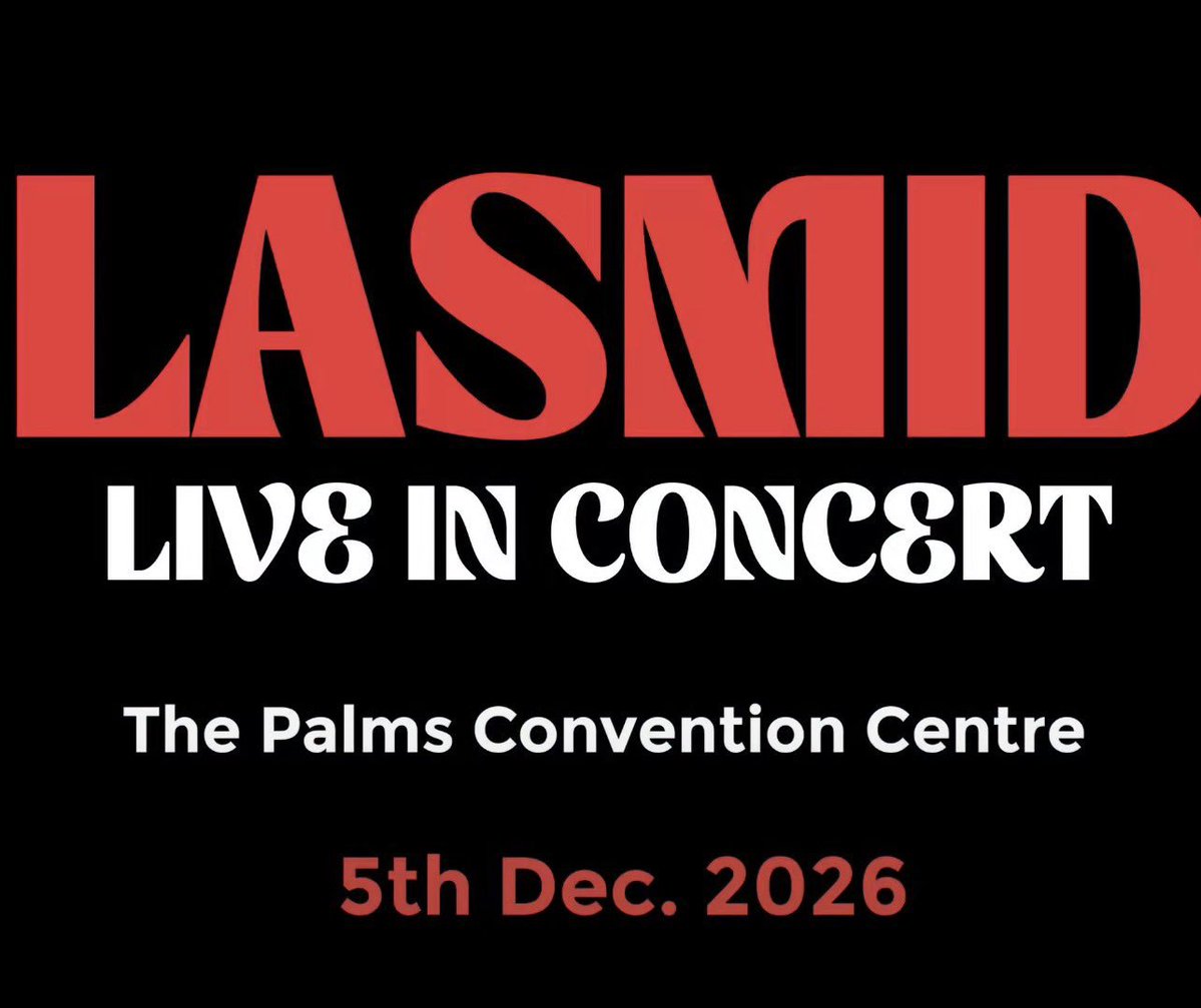 MusicTalksHQ's tweet photo. ๐จ LASMID LIVE IN CONCERT! ๐ค๐ฅ
Lasmid has announced โLasmid Live In Concertโ, set to take place on December 5 at The Palms Convention Center. ๐
โจ
A night with Lasmid awaits! ๐๐ฅ
#Lasmid #LasmidLiveInConcert https://t.co/ilSi5jP3uJ