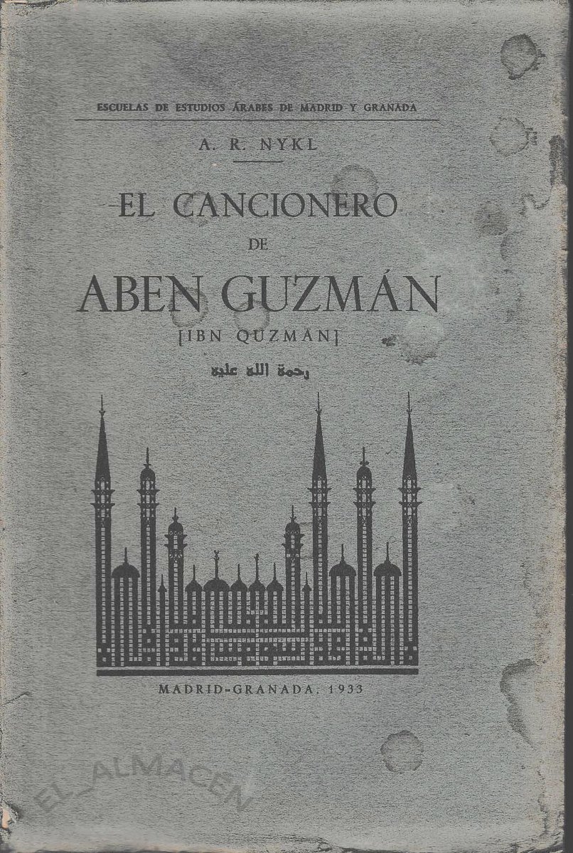 TC_EL_ALMACEN's tweet photo. EL CANCIONERO DE ABEN GUZMÁN - IBN QUZMAN (NYKL, 1933) SIN USAR JAMÁS. https://t.co/eeFRXJYuGV a través de @todocoleccion #AbenGuzmán #IbnQuzman #Cancionero https://t.co/VMMTJkivVZ