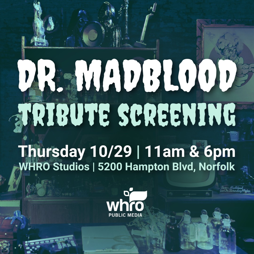WHRO's tweet photo. 🥼 CELEBRATE 50 YEARS OF DR. MADBLOOD!

On Thursday 10/26, join us at WHRO Studios celebrate fellow fans to watch an EXCLUSIVE first look at 50th Anniversary Special before it airs.

SPACE IS LIMITED, visit https://t.co/lRaxankZsI to register today! https://t.co/nmWKaJXdPa