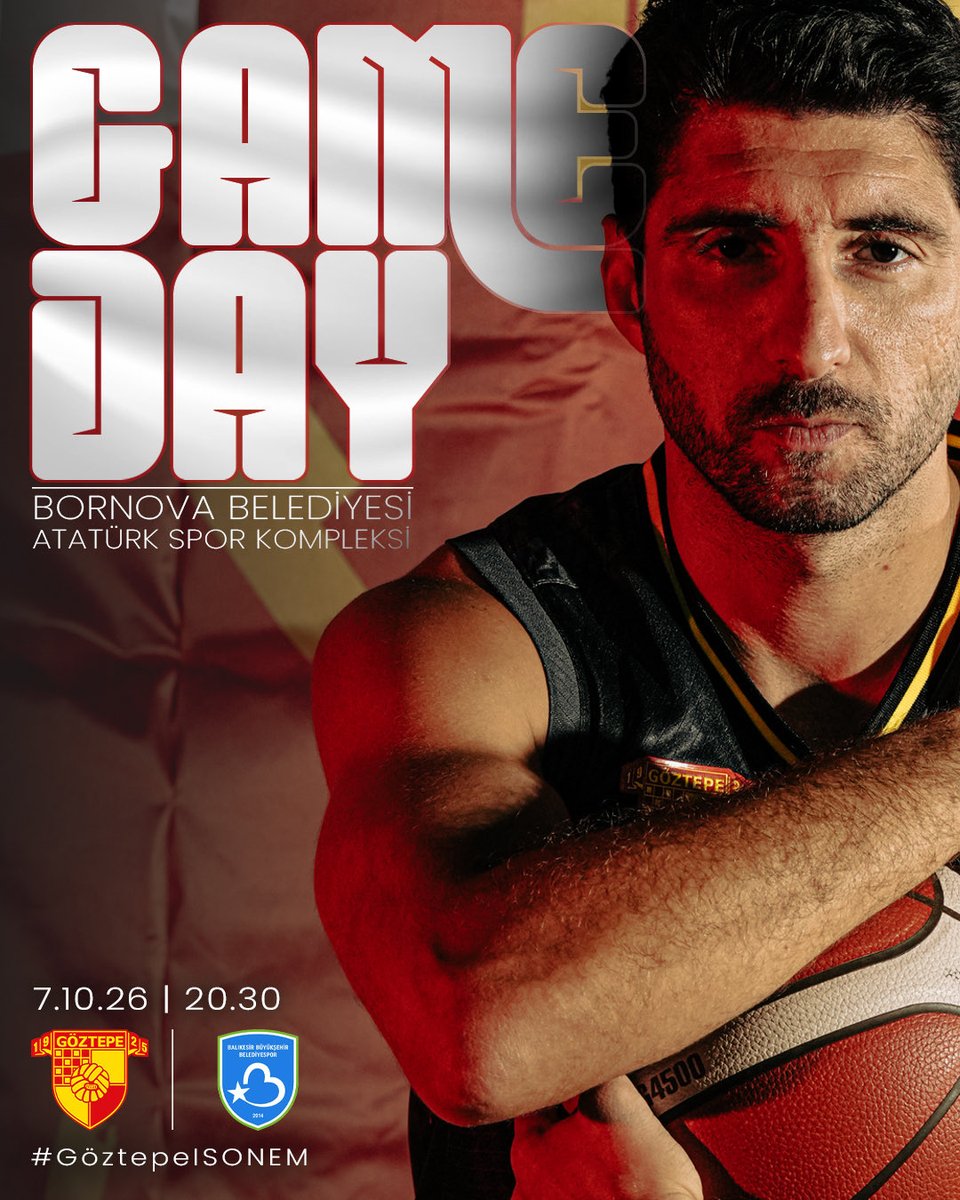 GoztepeBSKT's tweet photo. 🫵 5. hafta mücadelesinde Göztepe’miz, evinde Balıkesir Büyükşehir Belediye Spor’u konuk ediyor!

🗓️ 7.10.2026
⏰ 20.30
📍 Bornova Belediyesi Atatürk Spor Kompleksi
📺 TBFTV Youtube 

#GöztepeISONEM #GuardiansOfİzmir https://t.co/txFAzZs8Uk