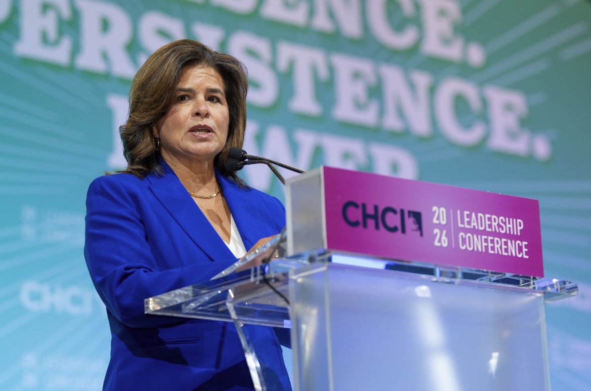 CHCI's tweet photo. The 2026 Leadership Conference opened with a historic plenary: "Presence, Persistence, Power: Latino CEOs Shaping the American Future" a panel of Latina CEOs representing sectors from corporate boardrooms to startups, universities, foundations, and community organizations. #CHCI https://t.co/lTyTAjFKFI