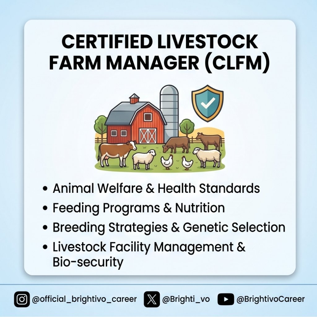 Brighti_vo's tweet photo. Want to stand out in agribusiness?
Key certifications boosting agricultural careers:
     CCFM (Crop Farm Management)
     CLFM (Livestock Farm Management)
     CAPM (Agro Processing Management)
Which certificate are you aiming for next? https://t.co/RyXY3upK7b
