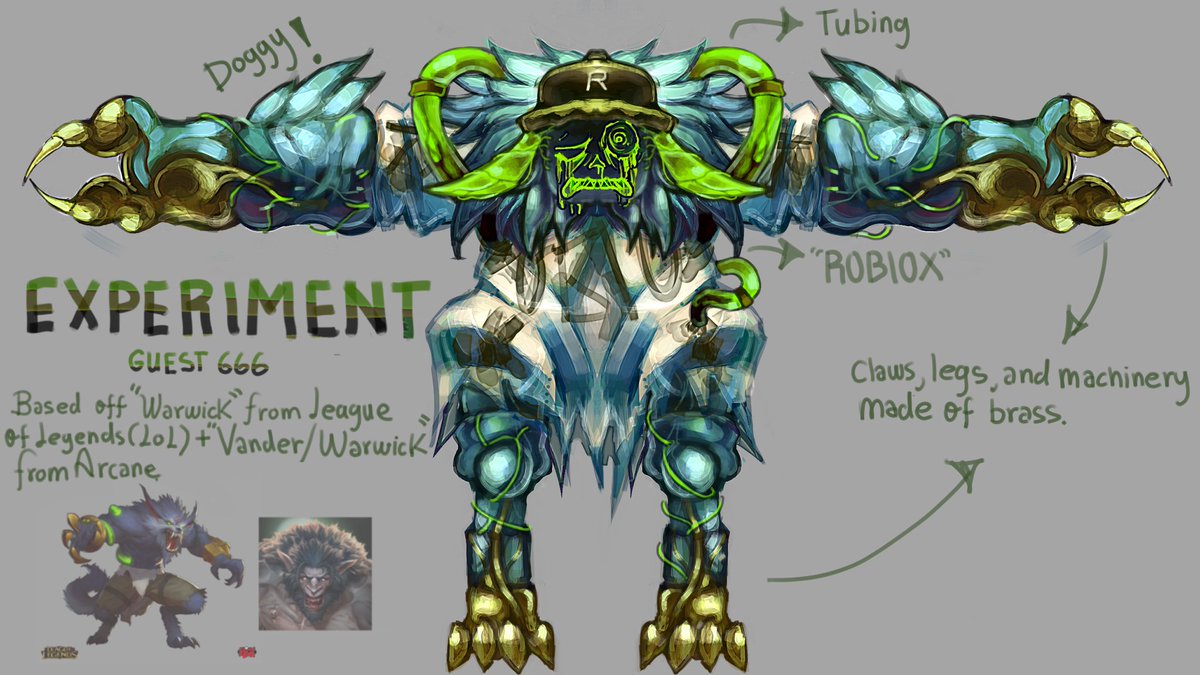 lovexisl's tweet photo. #forsaken #forsakenroblox

‘’Expirement’’ Guest666 Skin Concept (+ Custom Bloodhunt Concept.)

> Referencing Warwick from LOL! https://t.co/JNzFHUe81A