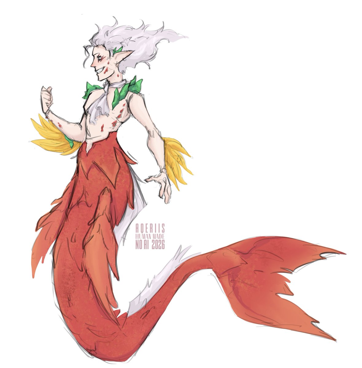 Aqeriis's tweet photo. I was thinking the last few days… what if I drew Gale as a merman?
#sor #seaofremnants #sea_of_remnants https://t.co/lqdDzyN7e9