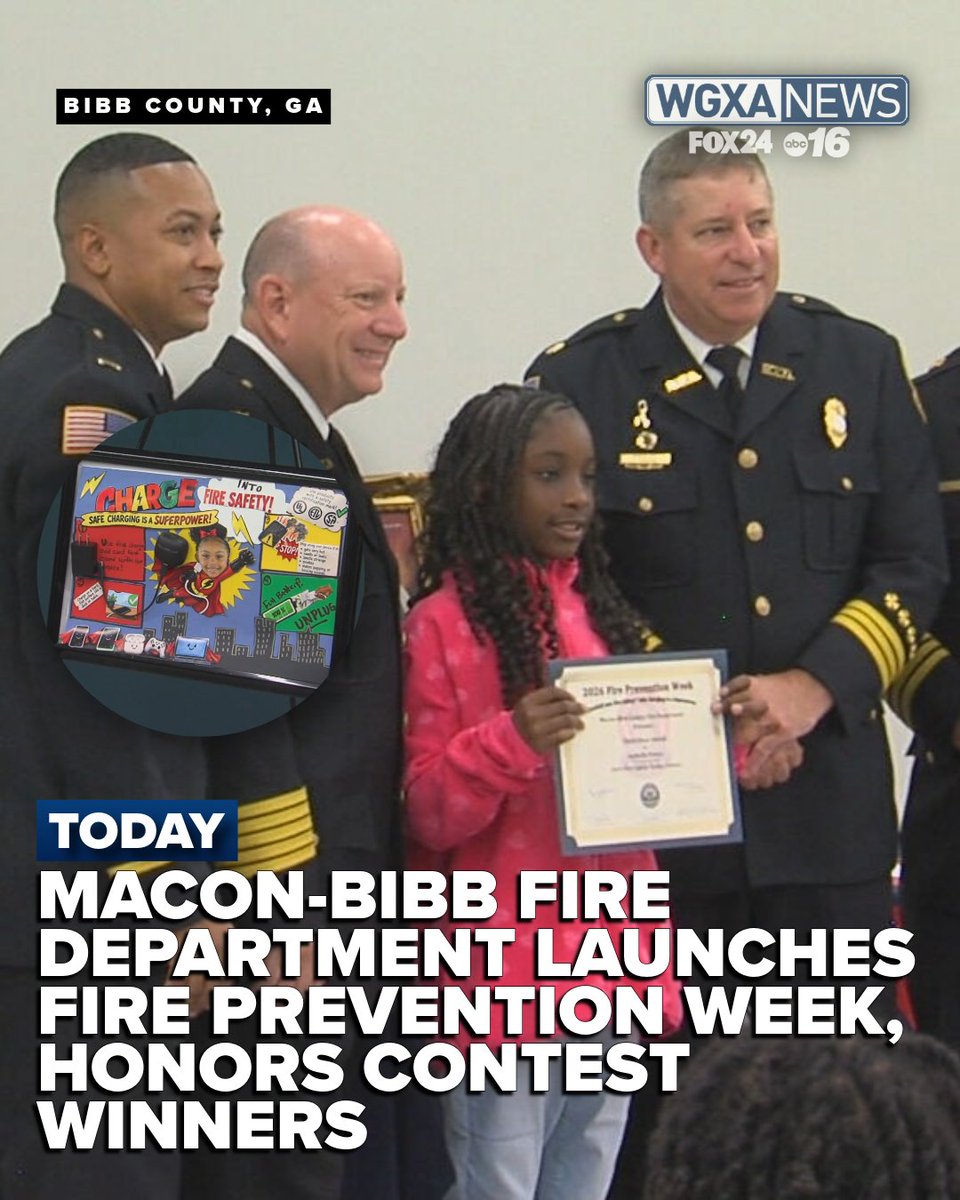WGXAnews's tweet photo. The Macon-Bibb County Fire Department (MBCFD) began Fire Prevention Week with an opening ceremony Tuesday morning.
READ MORE | https://t.co/i5F7v45Hcd
#WGXA #MBCFD #BibbCounty #Macon #FirePreventionWeek #Safety https://t.co/82E0HMyf69