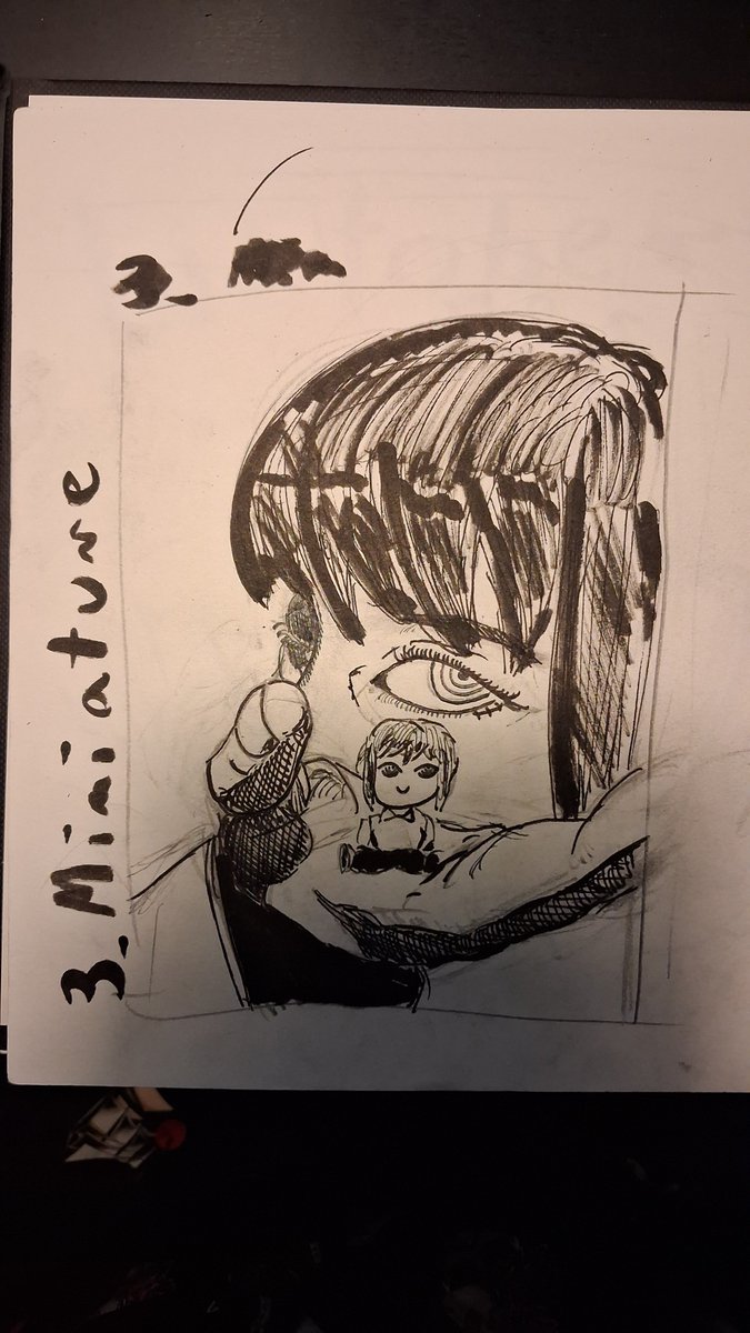 pixelbarti's tweet photo. Makima for day 3 of #inktober I'm having a lot of fun playing with light and dark and slowly learning cross hatching https://t.co/REm12Hqhju
