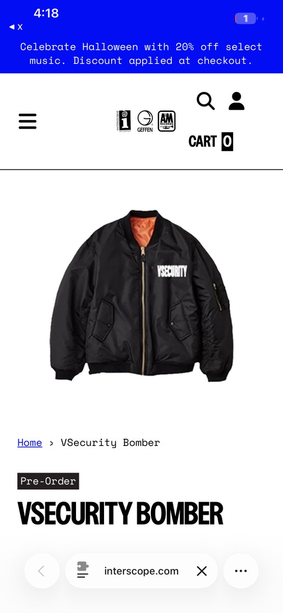 nxrcssist's tweet photo. PLAYBOI CARTI NARCISSIST VSECURITY BOMBER NOW AVAILABLE https://t.co/o5nkipc0HH