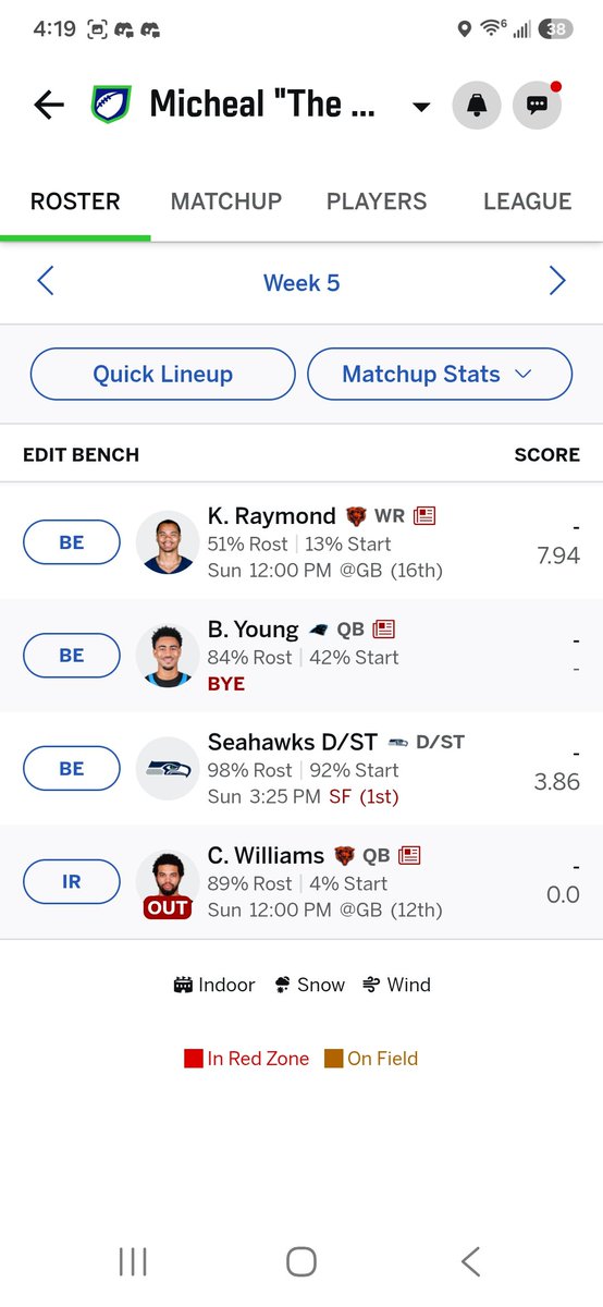 Repolarizations's tweet photo. @SleeperNFL I'm stayin alive https://t.co/DivosDew2G