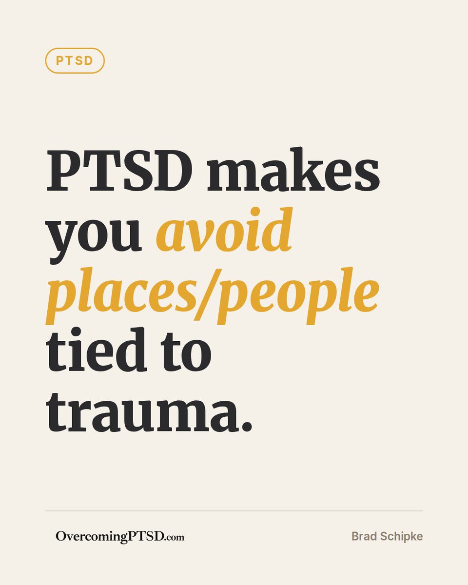HealForGood's tweet photo. Avoidance keeps your nervous system from reliving the danger.... it's PTSD protection that made sense once.
As you heal, the list of places you can't go gets shorter.
What place or person do you still steer around without thinking? https://t.co/DRvlVqvQY1