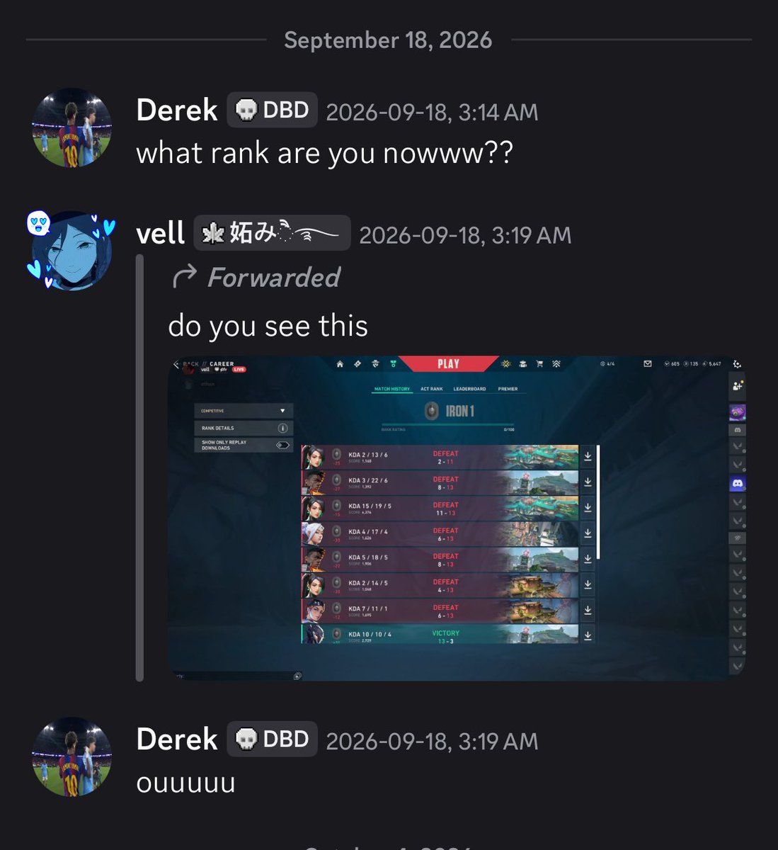 emopervertgirl's tweet photo. this random checks up on me every few weeks to see if Ive made it out of iron and I have to give him the same sad news every time https://t.co/D1v2zzV1Tv