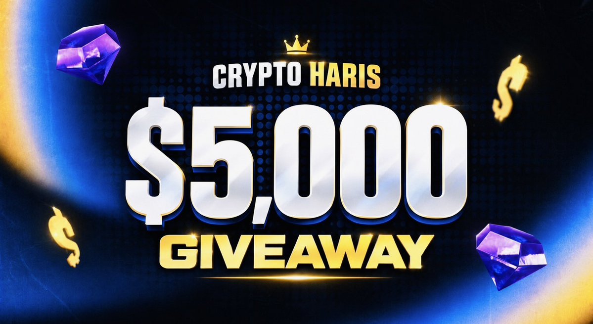 Crypto__Haris's tweet photo. 🎁 $5,000 Giveaway

50 Winners, $100 each!

To Win:
1️⃣ Follow @Crypto__Haris 
2️⃣ Like &amp; RT this post
3️⃣ Tag a friend

⏳ Rolling in 24 - Good Luck! https://t.co/LKxHZ7jIRD