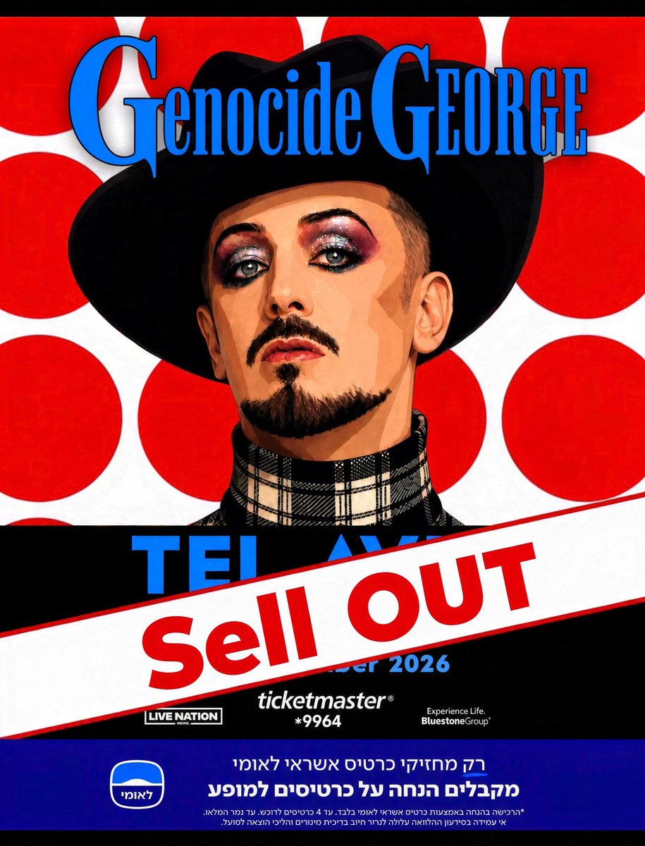 TattooedTurk's tweet photo. @BoyGeorge Fixed it for you….

#FreePalestine https://t.co/PqfzYnOeYU
