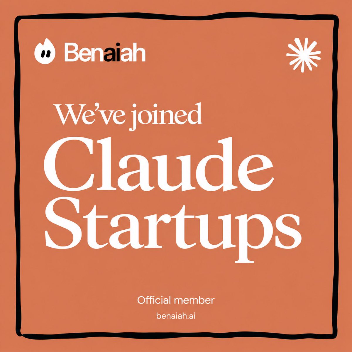 benaiahai's tweet photo. Applied today. Approved in minutes.

Benaiah is now part of Claude Startups.

Most excited about office hours with Anthropic’s Applied AI team for architecture, evals and cost as we build out Benaiah’s Claude integration.

Thank you @claudeai. Let’s build. https://t.co/Hjy051j5V4