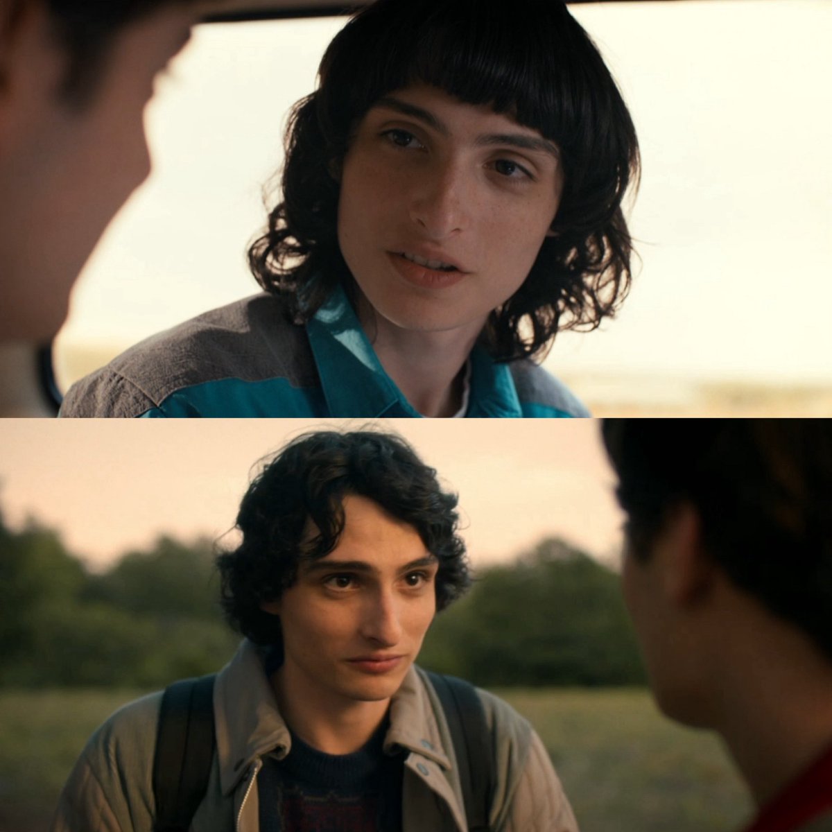 ronancerrr's tweet photo. will byers saw mike wheeler looking at him like this. HE SAW IT https://t.co/xQAQ65BESw