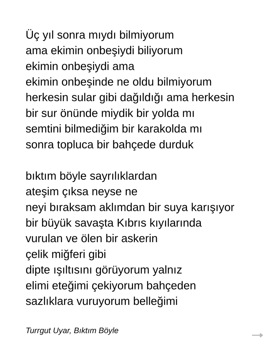 bubisanatcom's tweet photo. Turgut Uyar, Bıktım Böyle: https://t.co/lA410QEUj7