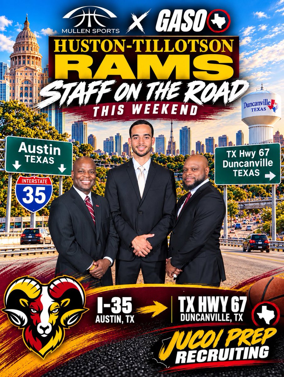 CoachJohnASmith's tweet photo. JUCO &amp; Prep Recruits- The Huston Tillotson University Rams staff will see you this weekend at the Mullens/GASO JUCO jamboree 🏀🔥… @jerrydmullen @GASOBlue  - my assistant coaches are #JUCOProducts @WOSC_Basketball and @angelinahoops former players. #Grind https://t.co/uKJHE3LGza