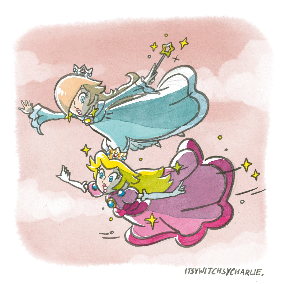 pumpitcharlie's tweet photo. some new illustrations i made (: i truly love &amp; enjoy making these sm &amp; art keeps me sane oh my…. ♡ 

#Supermariofanart #supermario #Rosalinafanart #princesspeachfanart #paulinefanart #rosalina #princesspeach #nintendofanart https://t.co/sfNVWPE2KL