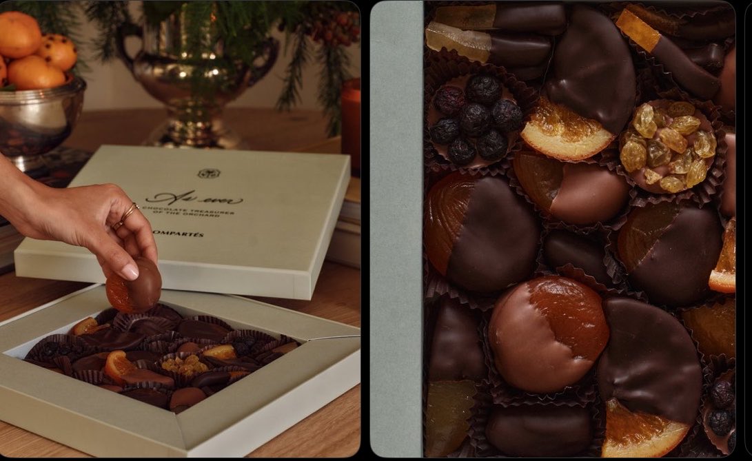 Sussex5525's tweet photo. Presenting As Ever’s Treasures of the Orchard Chocolate Covered Fruit Gift Box. 

By Meghan. https://t.co/Hc69BvTKqR