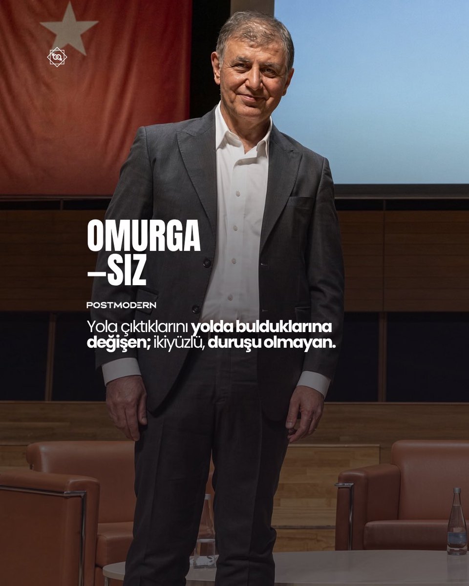 durusmasavcisi's tweet photo. OMURGASIZ • Yola çıktıklarını yolda bulduklarına değişen; ikiyüzlü, duruşu olmayan.