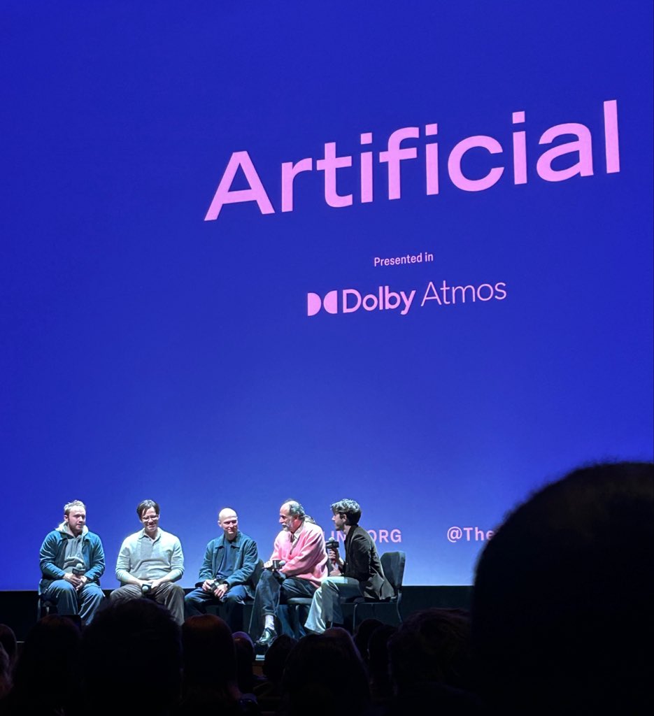 mjnblack's tweet photo. Just saw Artificial. Phenomenal.

Savvy of them to frame it as a Sama biopic, but it’s really about Ilya.

AI heads will enjoy the zillion little cameos of lesser-known characters, from Sam Teller to Jakub Pachocki. These people did their RESEARCH.

It’s a horror movie, a tragedy, and when necessary, a comedy. I wish it were coming out sooner.