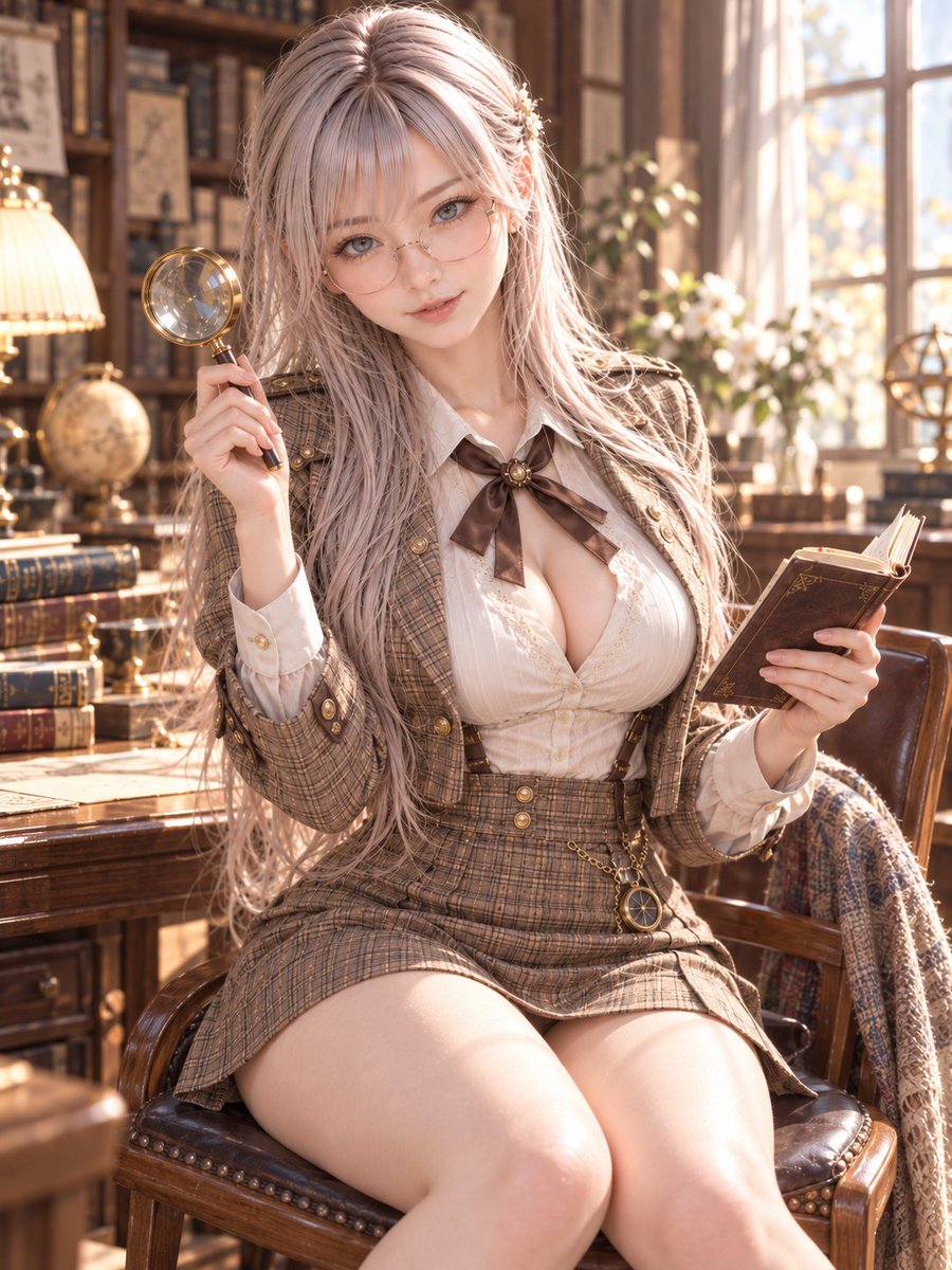 ekkuruya's tweet photo. 今日はミステリーの日みたいですね
探偵のコスプレをしたうちの子
#AIart #AI美少女 https://t.co/86NS6bxG9h