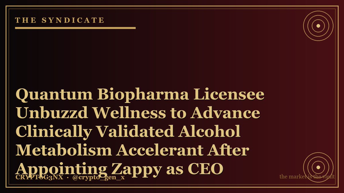 crypto_gen_x's tweet photo. How does Quantum Biopharma justify a 'clinically validated' alcohol metabolism accelerant when the only ticker in the headlines is a new CEO? We see shockingly hard times ahead for investors who chase hype. #Biotech
Not financial advice. Do your own research. https://t.co/IOdA96bxvz