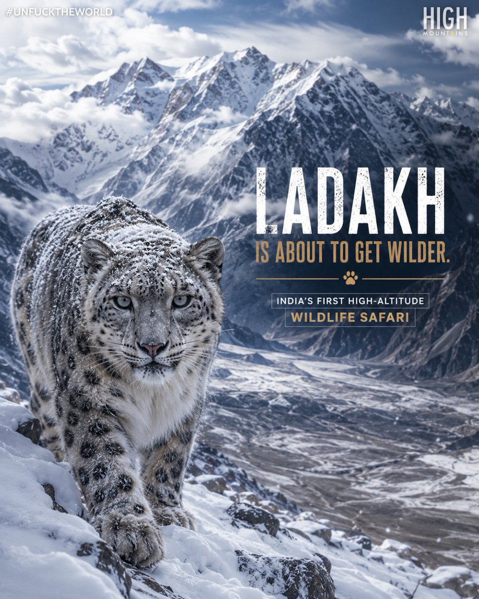 alonzodan_7tf's tweet photo. Ladakh is about to get wilder. India’s first High-Altitude Wildlife Safari will offer a new way to explore Hemis, Changthang, Nubra and Zanskar, from snow leopards and rare birds to the raw beauty of the Himalayas. https://t.co/vTruR7ngg2